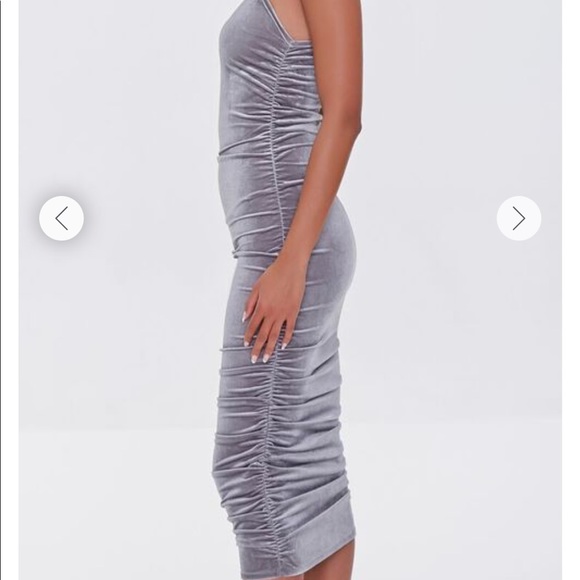 Ruched Velvet Bodycon Dress - Picture 3 of 4